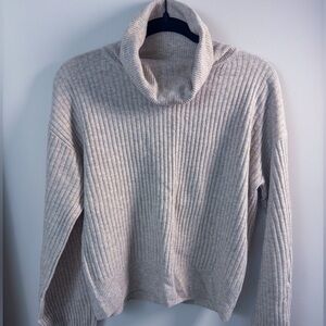 GAP Ribbed Turtleneck Sweater - Beige